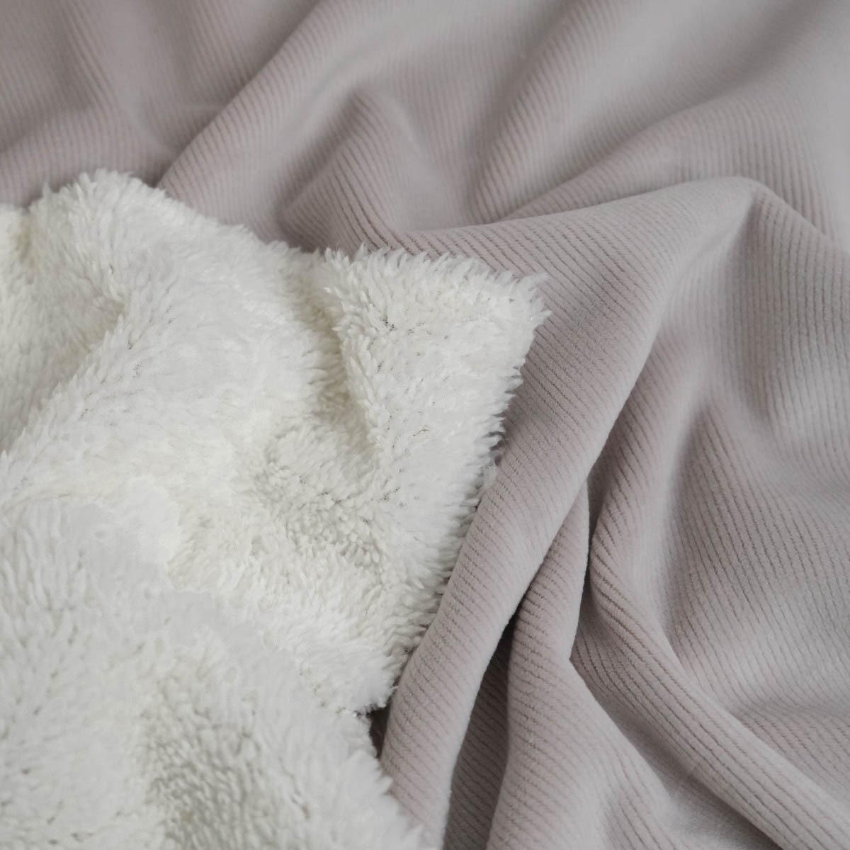 Velours Milleraies Gris Souris Envers Sherpa - Maison Klem